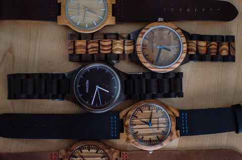 Havern Wooden and Leather Men's Watches