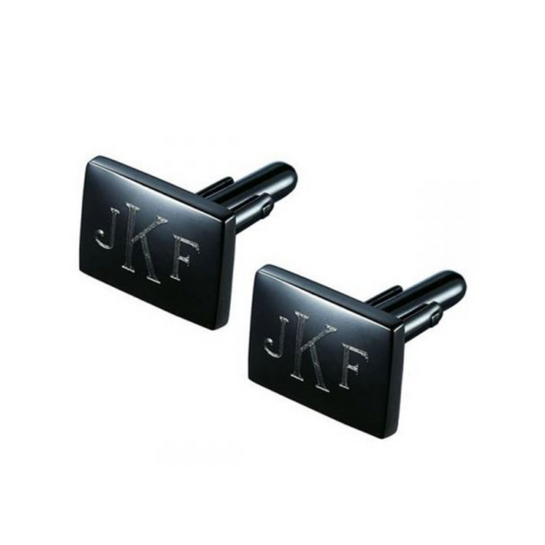Mens Rectangle Cufflinks With Engraving