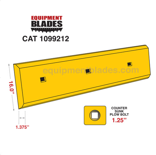 Caterpillar Loader Center Cutting Edge 1099212 – Equipment 