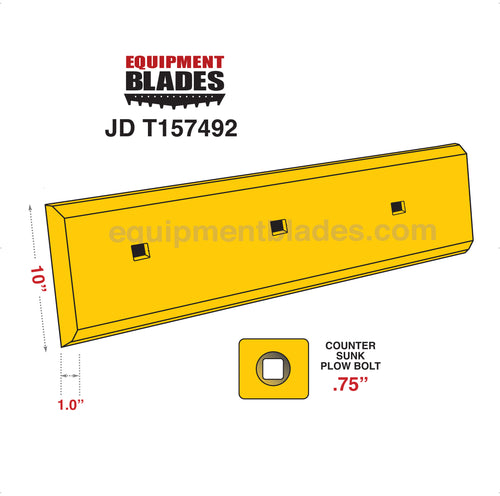 John Deere Loader Center Cutting Edge T157492 – Equipment 