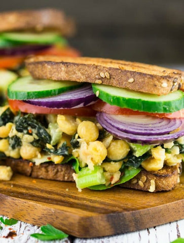 vegan chickpea sandwich