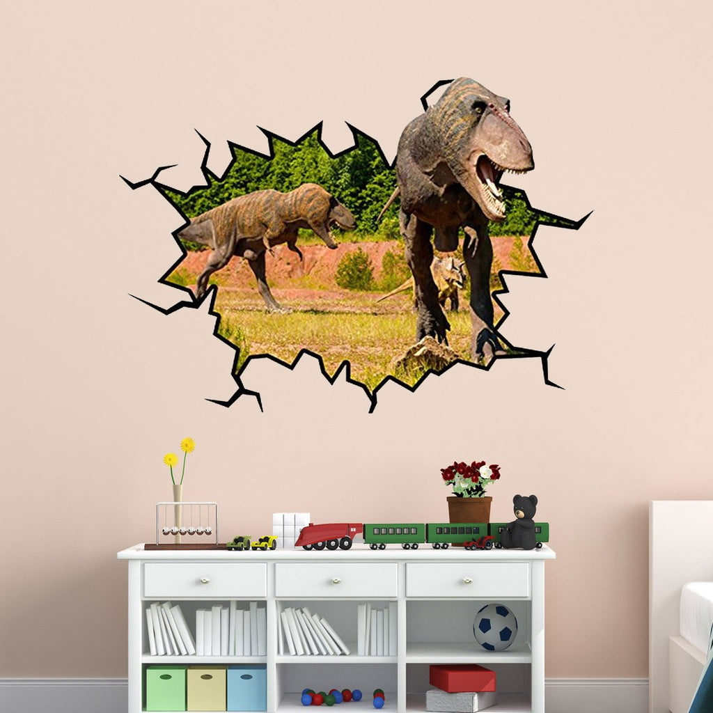 T-Rex 3D Decal Peel and Stick Wall Art Hole In The Wall VWAQ-WC18 Wall Decal