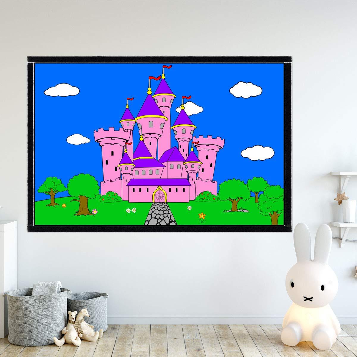 Download VWAQ Coloring Wall Prints - Princess Castle Dry Erase Whiteboard Decal