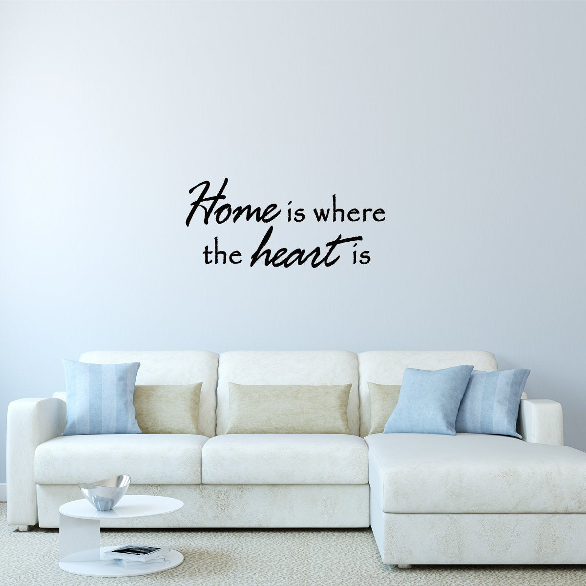 Home Is Where The Heart Is Quote Wall Decals Vinyl Wall Art Inspirational Quo Wall Decal