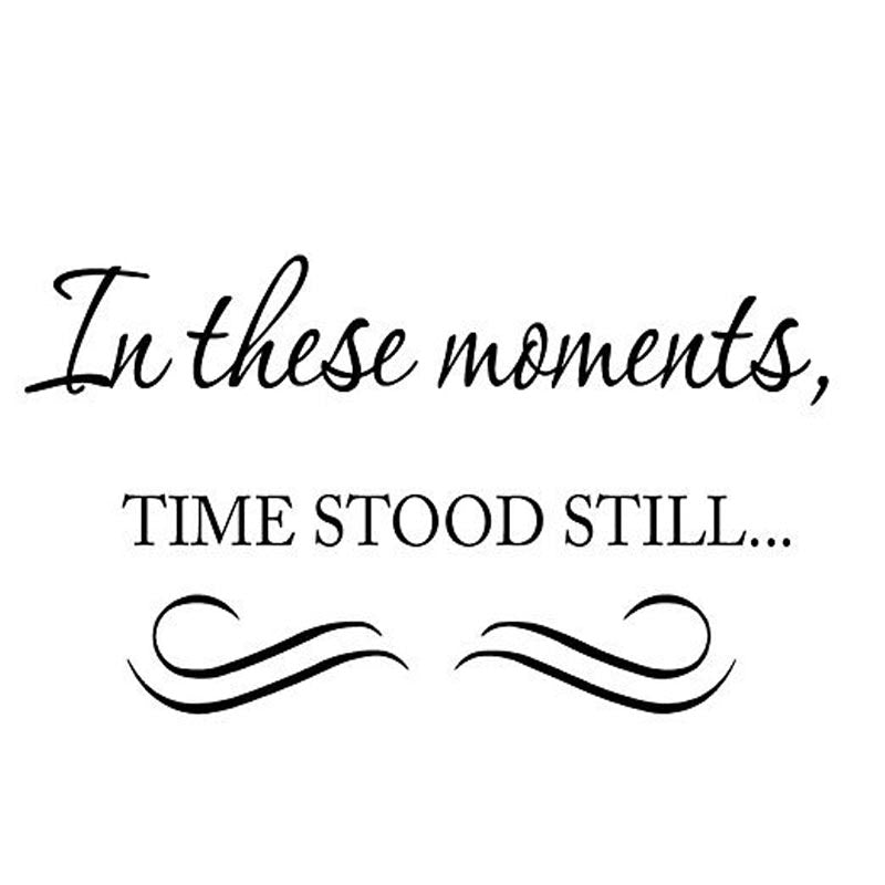 VWAQ In These Moments, Time Stood Still Wall Quotes Decal - VWAQ Vinyl ...