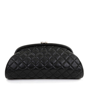 Chanel Black Caviar  Timeless Clutch with Silver Hardware - Only Authentics