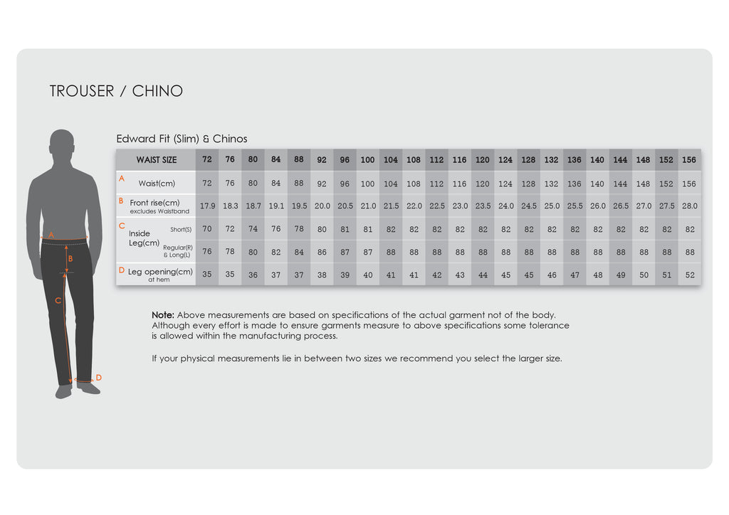 trouser measurements for daniel hechter christian brookes and boston.