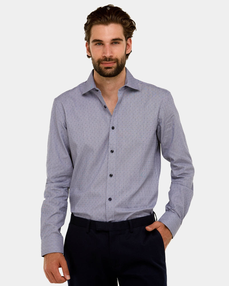Brooksfield Intricate Textured Reg Fit Business Shirt – Mens Suit ...
