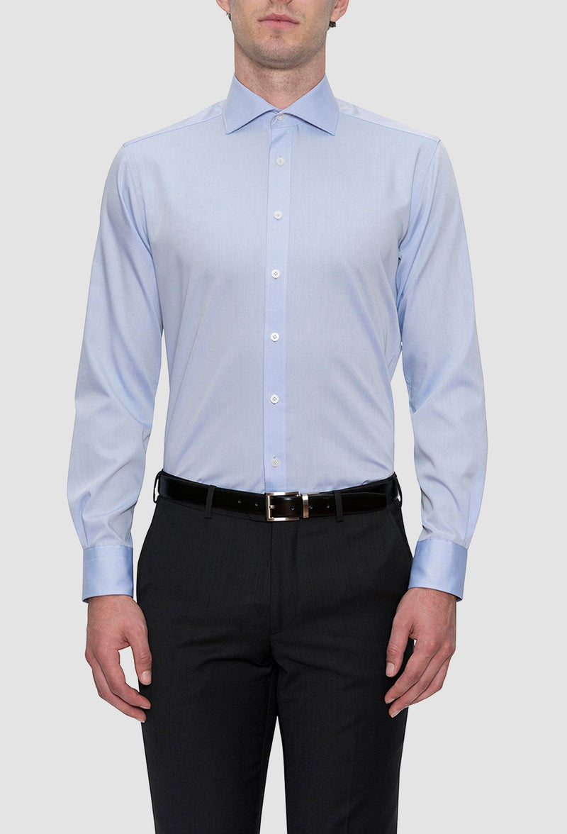 Cambridge classic fit preston shirt in sky pure cotton – Mens Suit ...
