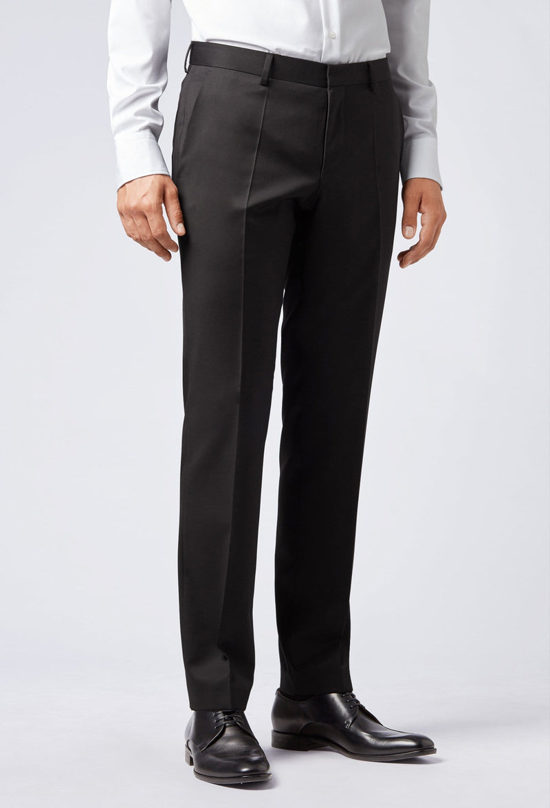 Mens Trousers | Hugo Boss Gibson Trouser Black | Mens Suit Warehouse ...
