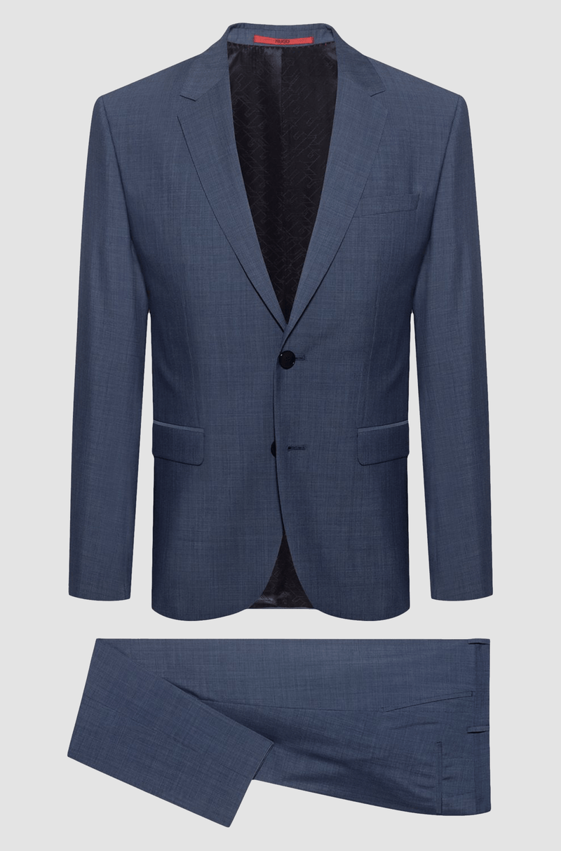 Hugo boss fit arti hesten mens suit in turquoise pure wool – Mens Suit Warehouse - Melbourne