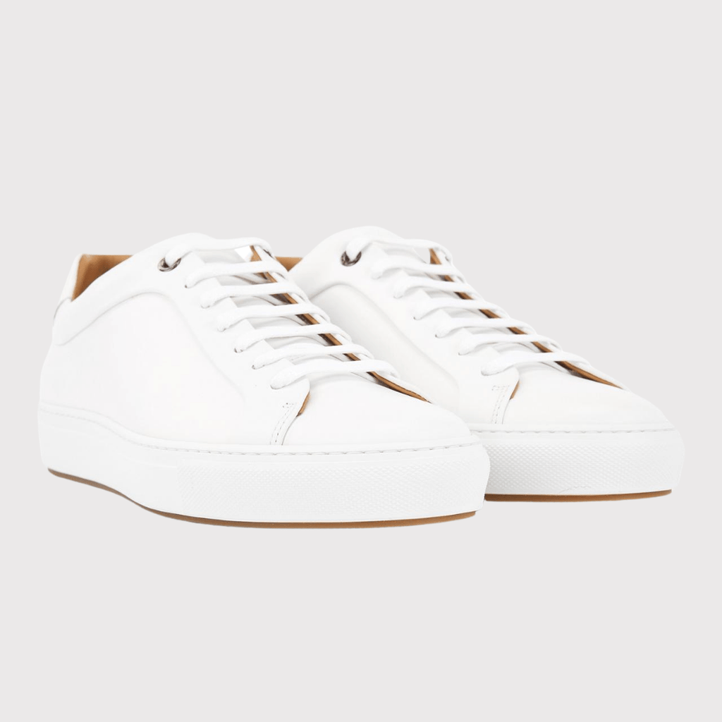 Mens White Leather Trainers | vlr.eng.br