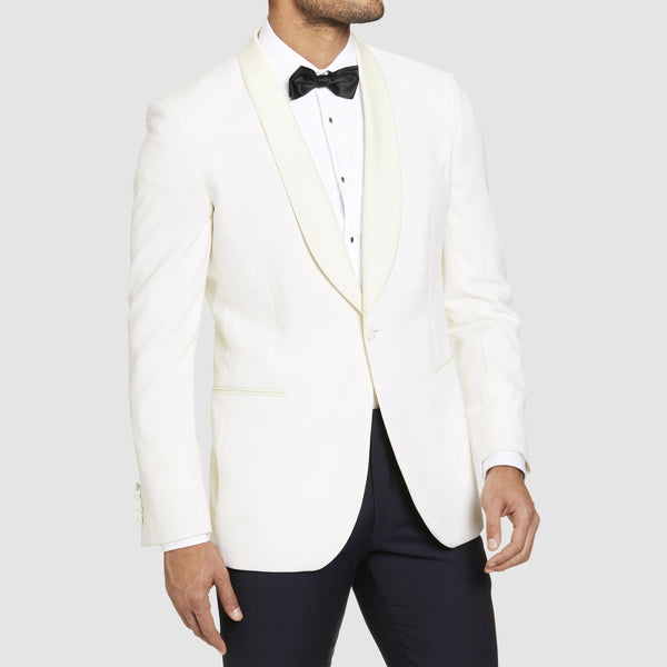 Shop White Tuxedos - Studio Italia slim prince tuxedo jacket in ivory – Mens  Suit Warehouse - Melbourne