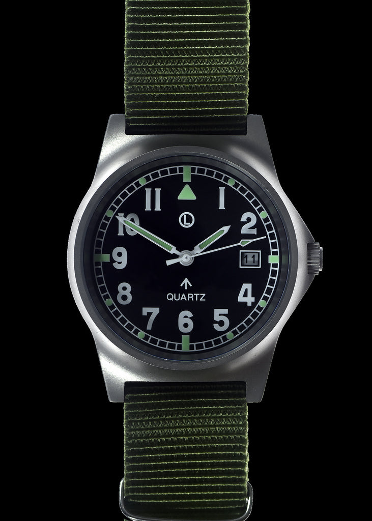 MWC G10 LM Stainless Steel Military Watch on a Olive Green NATO Strap ...