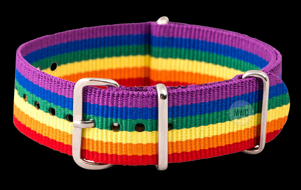 rainbow nylon webbing