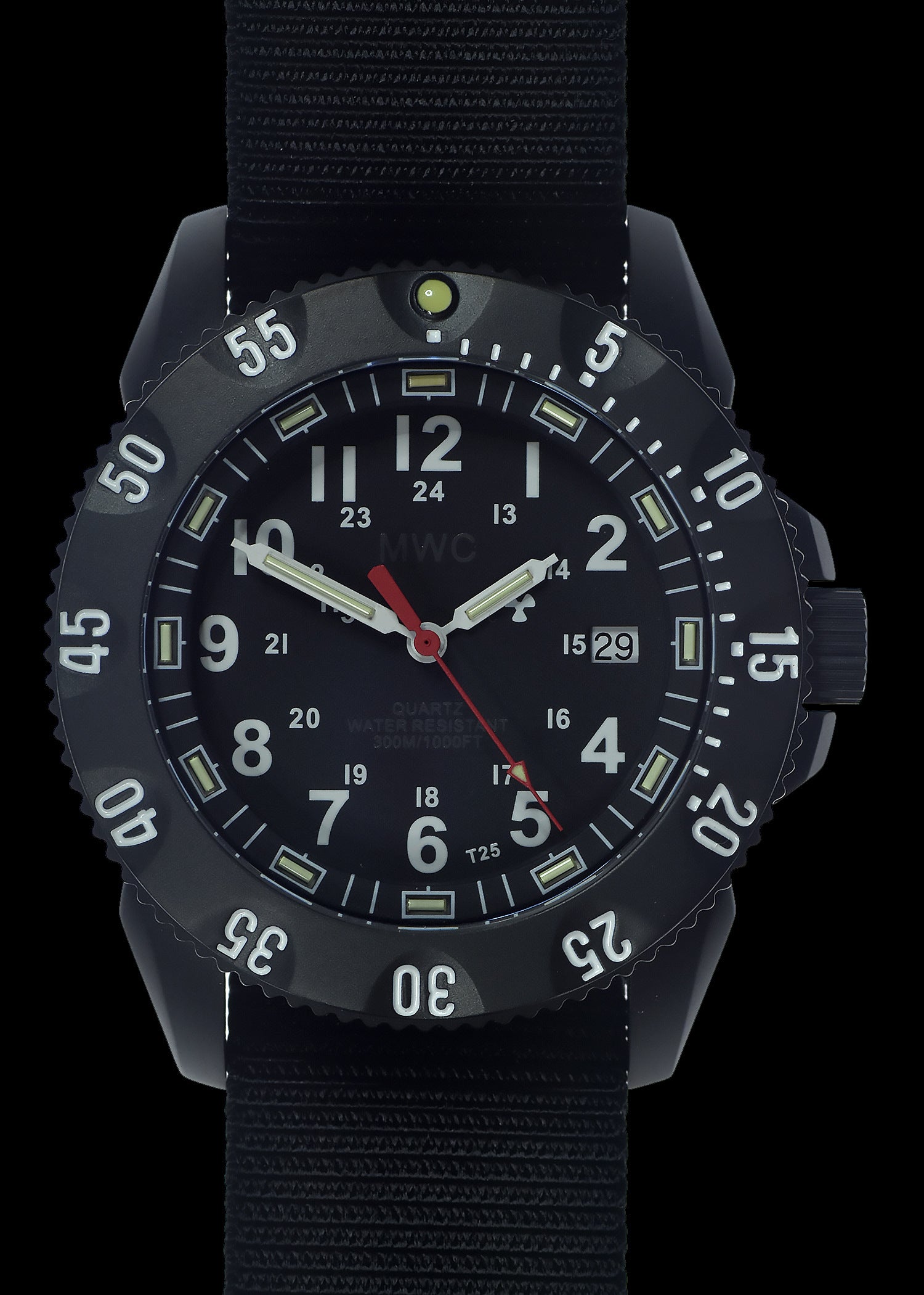 Mwc P656 2023 Model Pvd Titanium Tactical Series Watch With Gtls Triti Mwc Military Watch