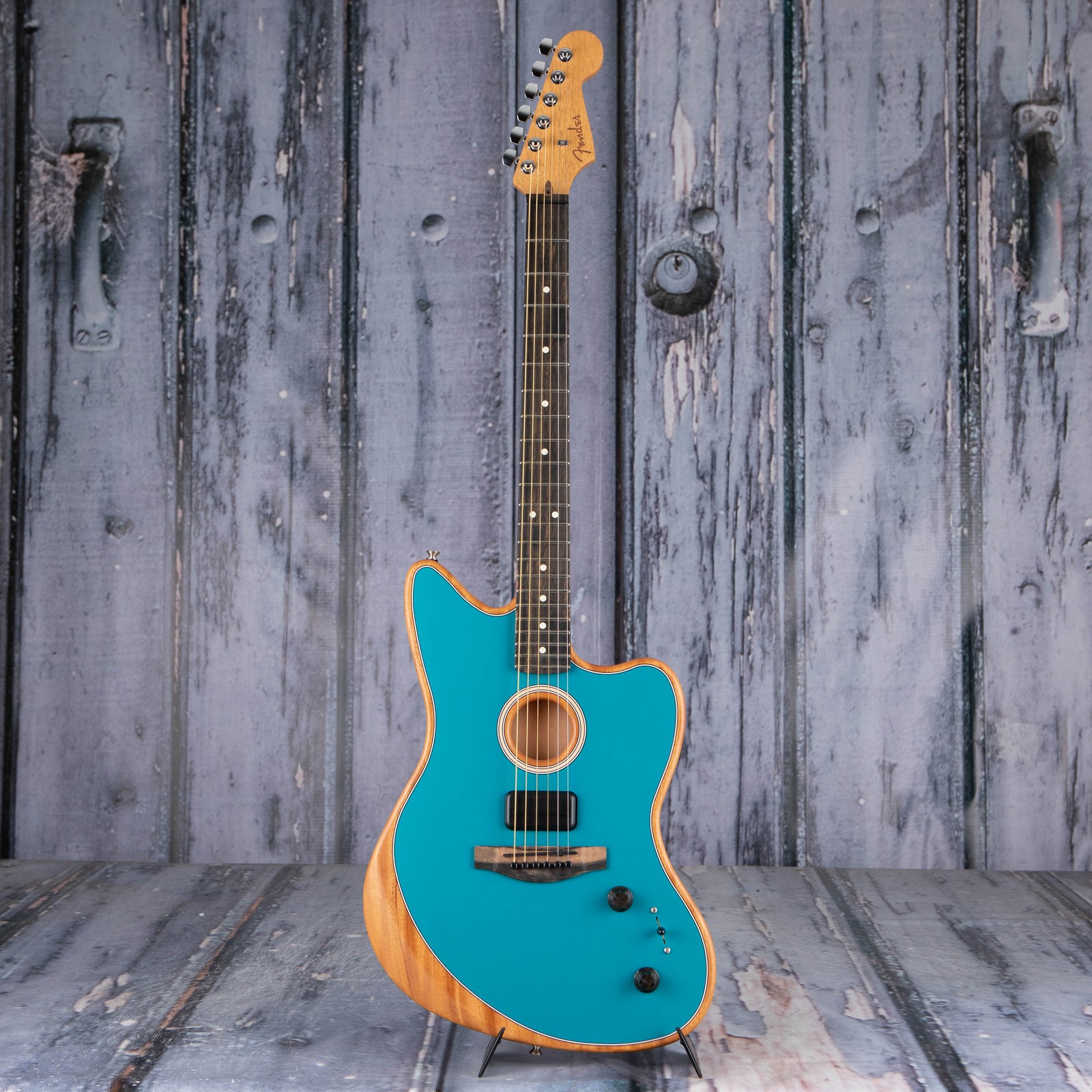 Fender American Acoustasonic Jazzmaster Acoustic Electric Ocean Turquoise For Sale Replay Guitar