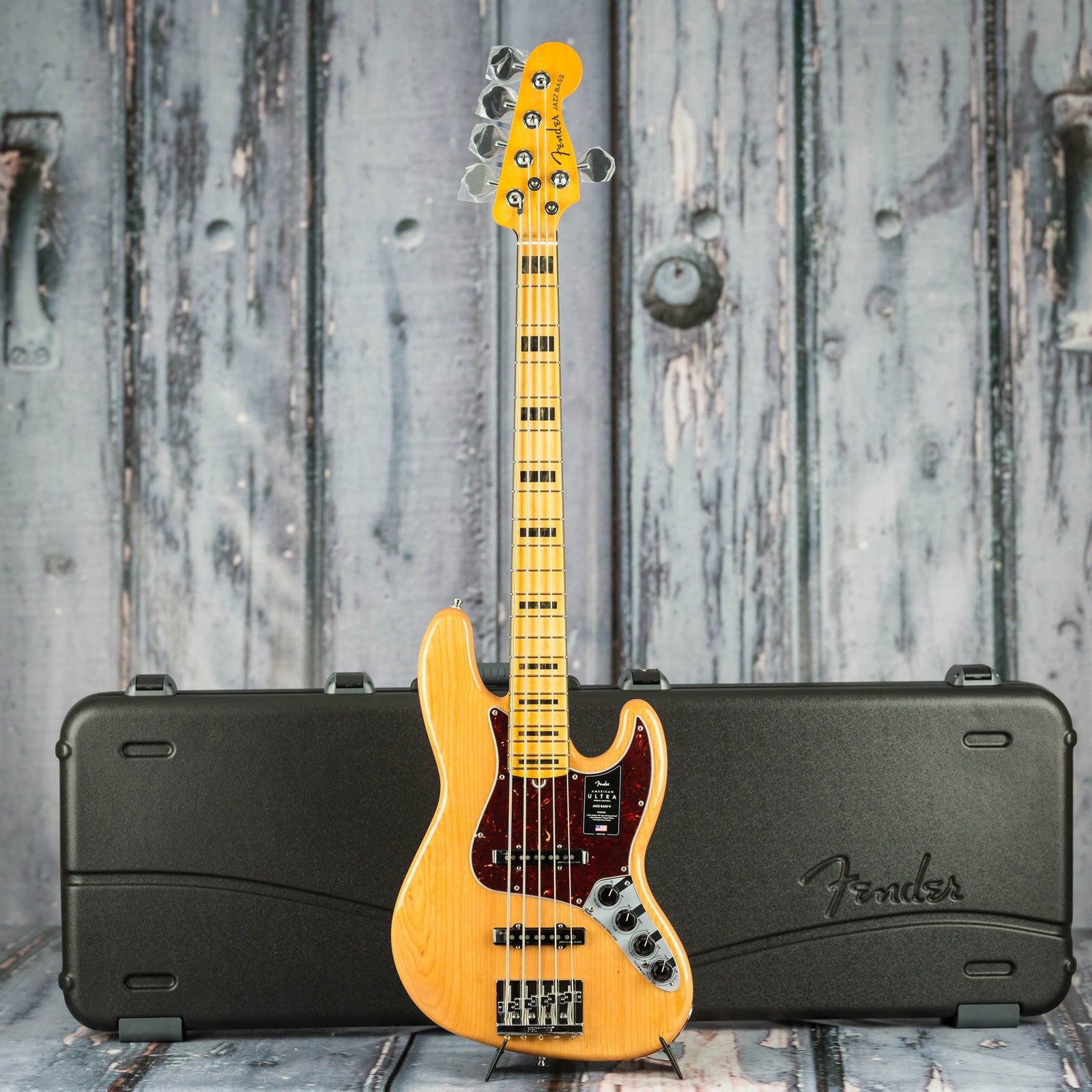 Fender American Ultra Jazz Bass V 5 String Maple Fingerboard Aged Natural For Sale Replay