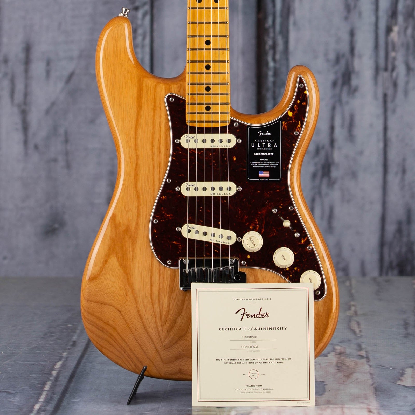 Fender American Ultra Stratocaster Maple Fingerboard Aged Natural For Sale Replay Guitar 7957