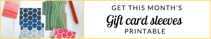 FREEBIE gift card sleeves