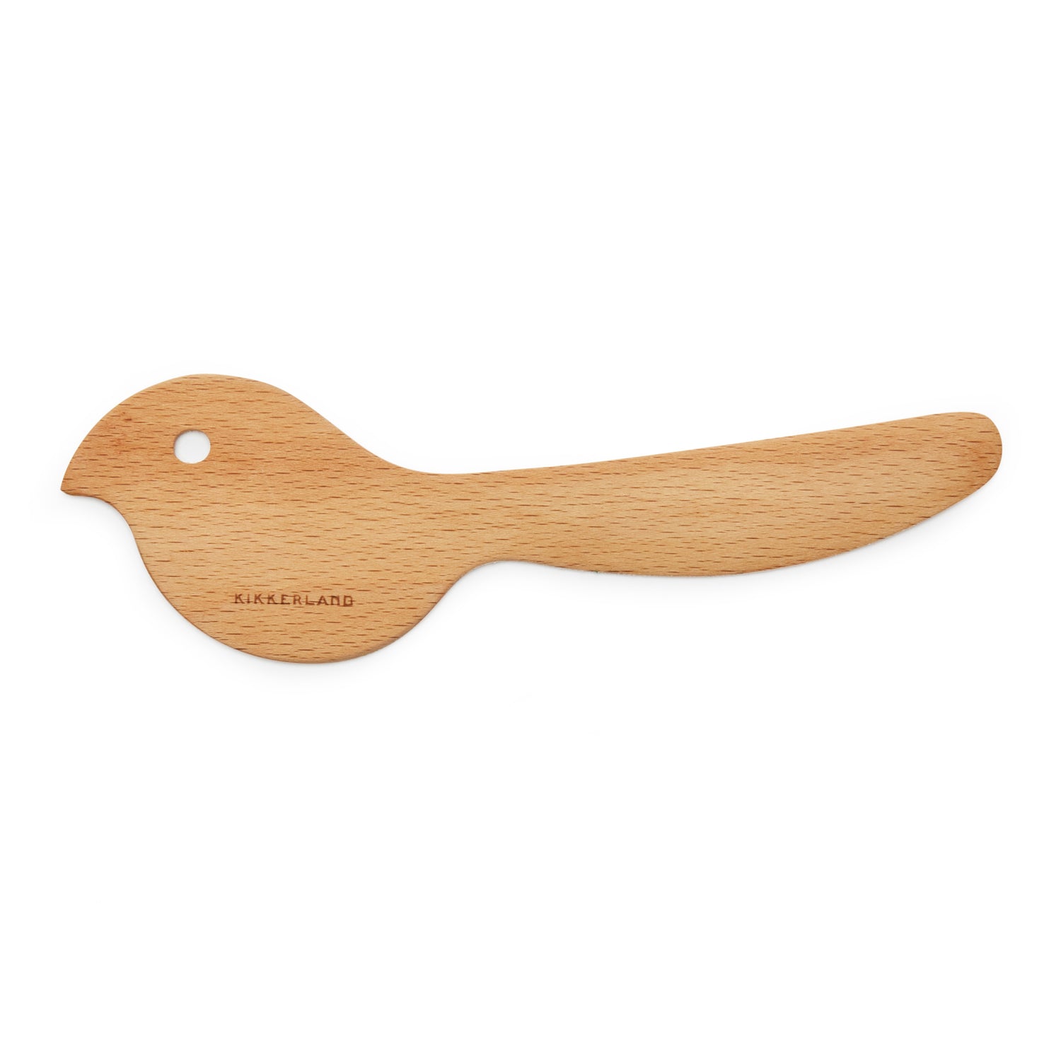 Pince en bois magnétique oiseau pour grille-pain Kikkerland marron