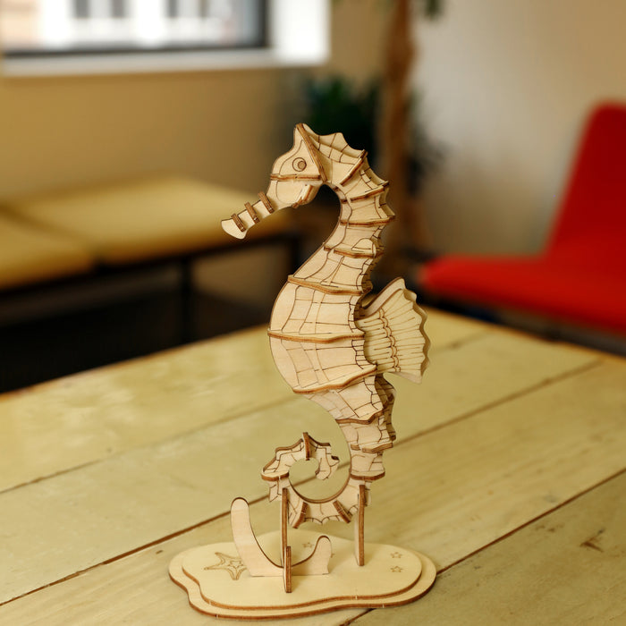 wooden seahorse