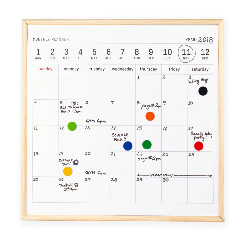 White Board Calendar — Kikkerland Design Inc