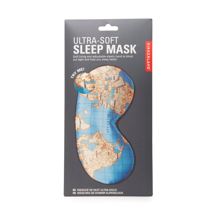 Maps Ultra Soft Sleep Mask Kikkerland Design Inc
