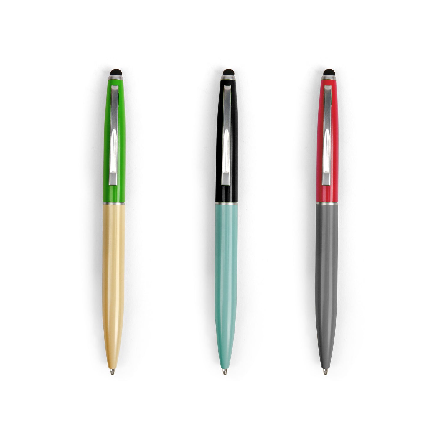 Group Multicolored Pens Row Stock Photo 1295038444