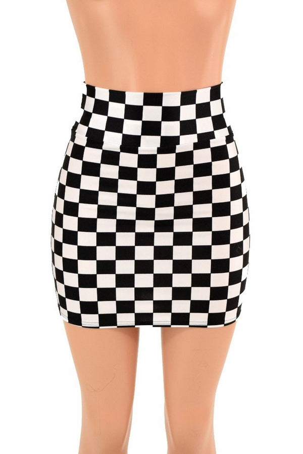 bodycon check skirt