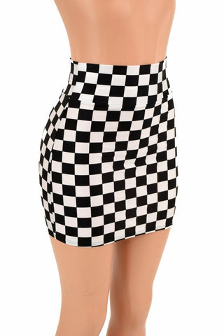 black and white bodycon skirt