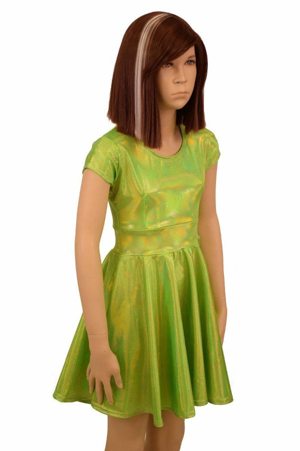 lime green skater dress