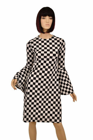 black and white mod dress