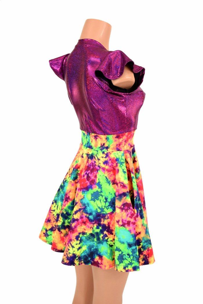 Acid Splash & Fuchsia Skater Dress | Coquetry Clothing