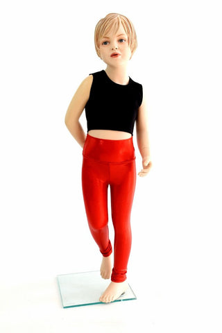 kids red leggings