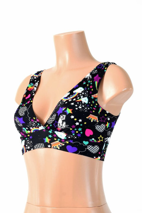 Cotton Candy Holographic Starlette Bralette