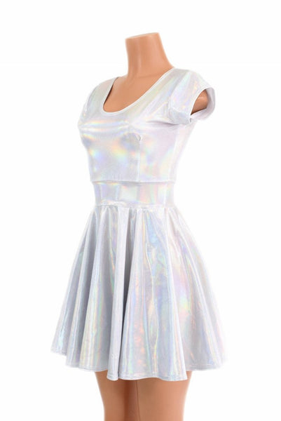 Flashbulb Holographic Skater Dress  Coquetry Clothing 