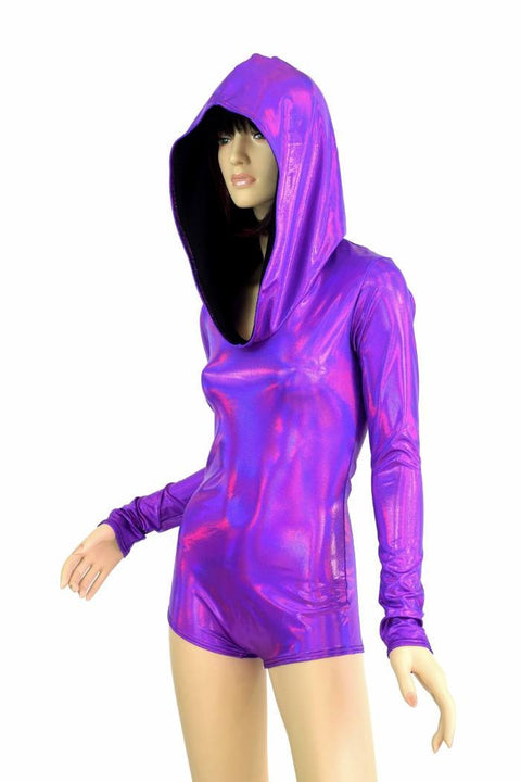 Coquetry Clothing Mens Lilac Stanley Romper - Extra Large Lilac Holographic