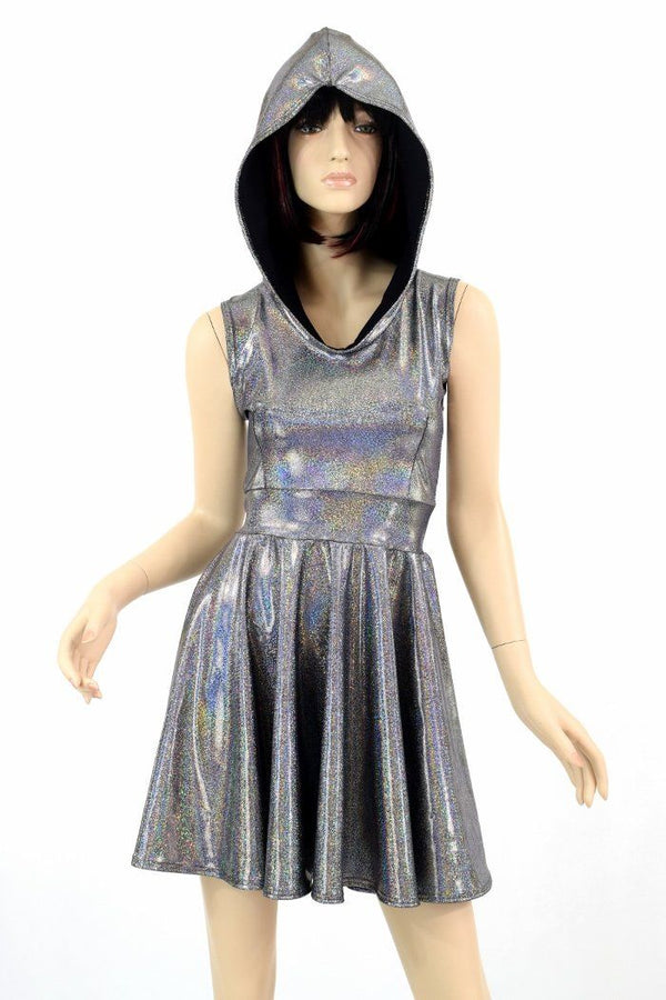 Silver Hoodie Skater Dress | Coquetry Clothing