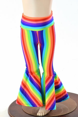 rainbow bell bottom jeans