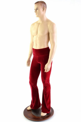 velvet red pants