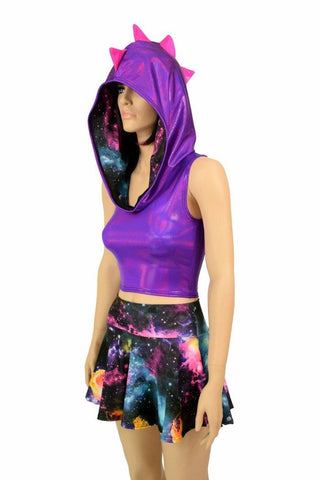 galaxy crop top hoodie