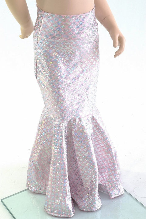 Girls Mermaid Skirt Scale Skirt Fish Tail Shimmering Scale Skirt