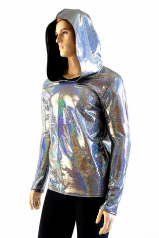Mens Silver Holographic Bootcut Leggings