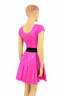 Pink Sparkly "Blossom" Skater Dress - Coquetry Clothing