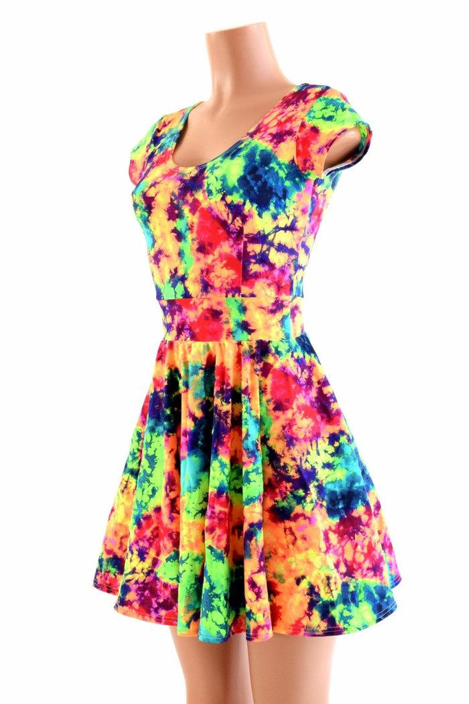 Acid Splash UV Glow Skater Dress – Coquetry Clothing