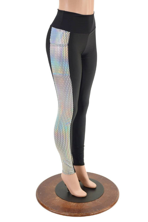 Retro Rainbow Side Panel High Waist Leggings