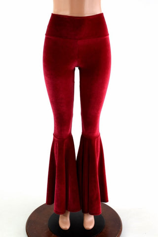 black velvet bell bottom pants