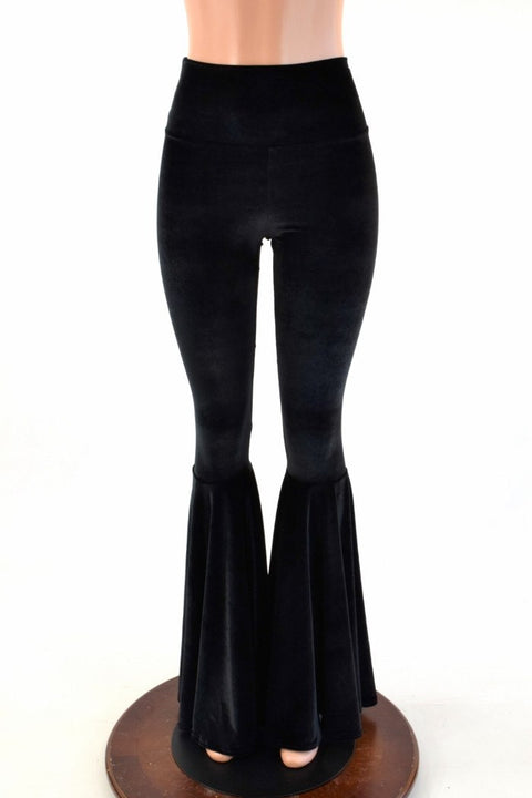 Black Velvet Slim Bell Bottom Pants – UmbaLove