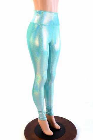 Kids Silver Holographic Leggings